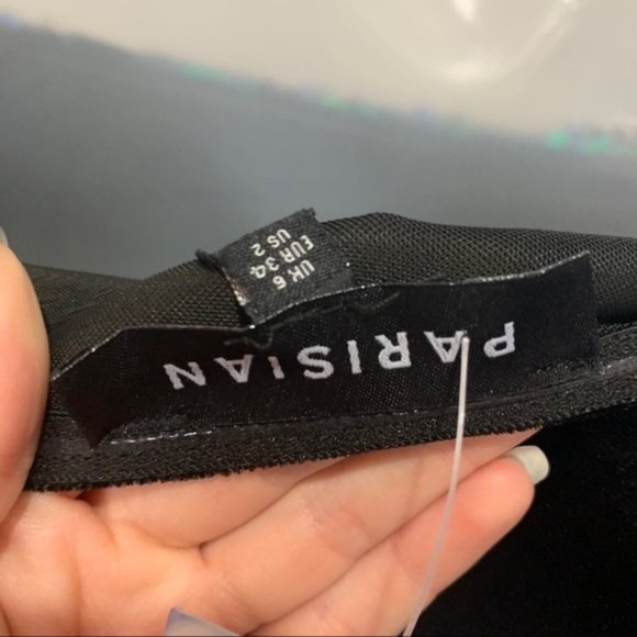 Parisian Sequin Blue Green One Sleeve Dress size 2 - Picture 4 of 7